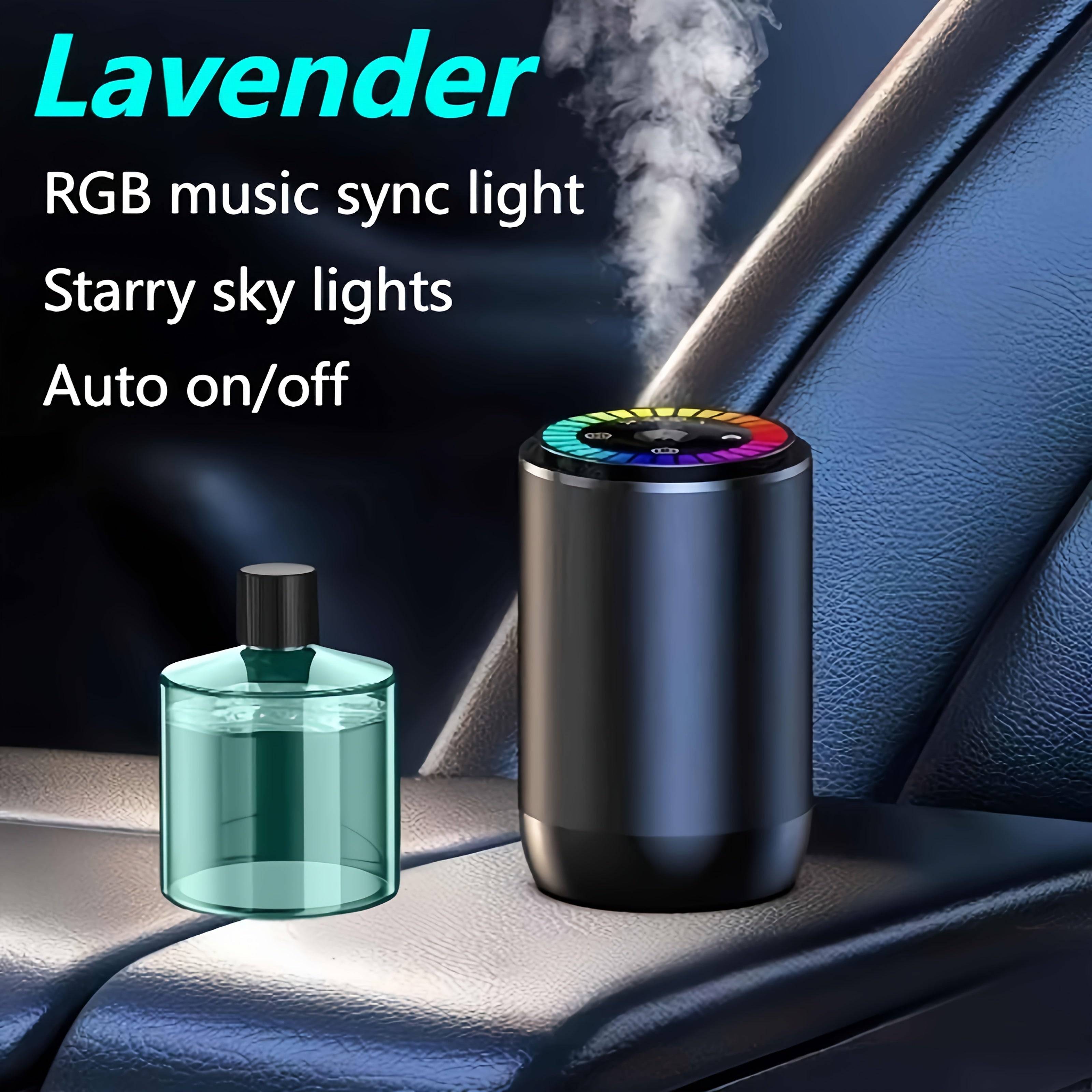 Smart Car Air Freshener with Dynamic Light Show & Starry Sky Mode Essential Oil Diffuser with Adjustable Fragrance Intensity Long-Lasting French Cologne Scent