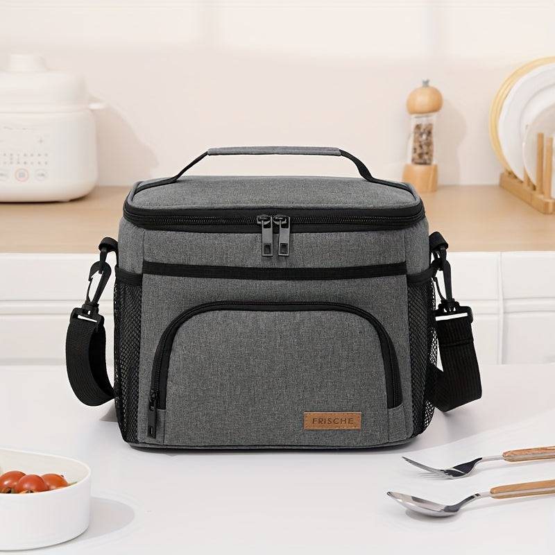 Multifunctional Insulated Lunch Bag Large Capacity, Waterproof & Leakproof with Adjustable Shoulder Strap for Office, School & TravelMultifunctional Insulated Lunch Bag Large Capacity, Waterproof & Leakproof with Adjustable Shoulder Strap for Office, School & Travel