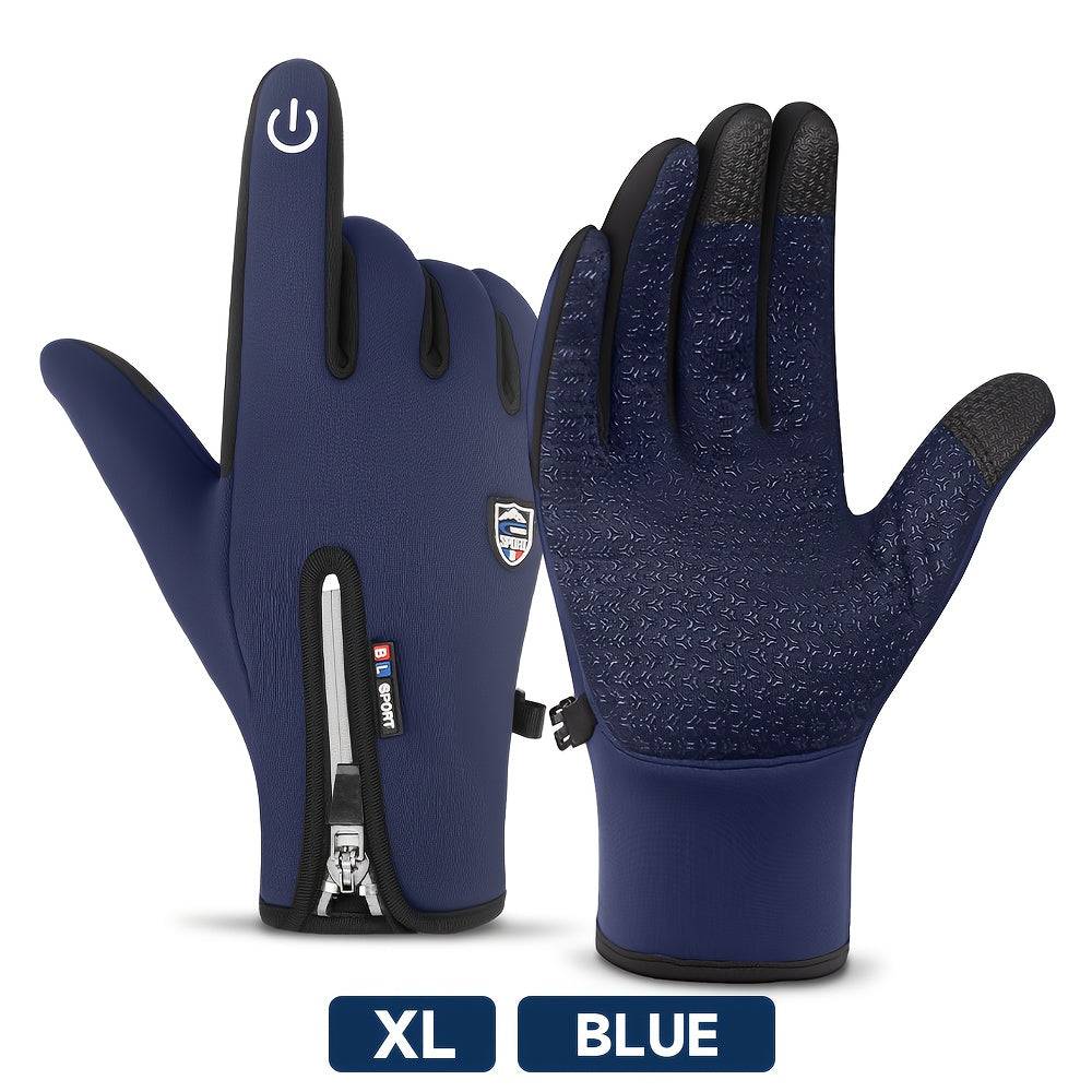 Unisex Winter Sports Gloves, Waterproof Windproof Touchscreen Gloves with Anti-Slip Design, Warm Outdoor Cycling and Skiing Gear
