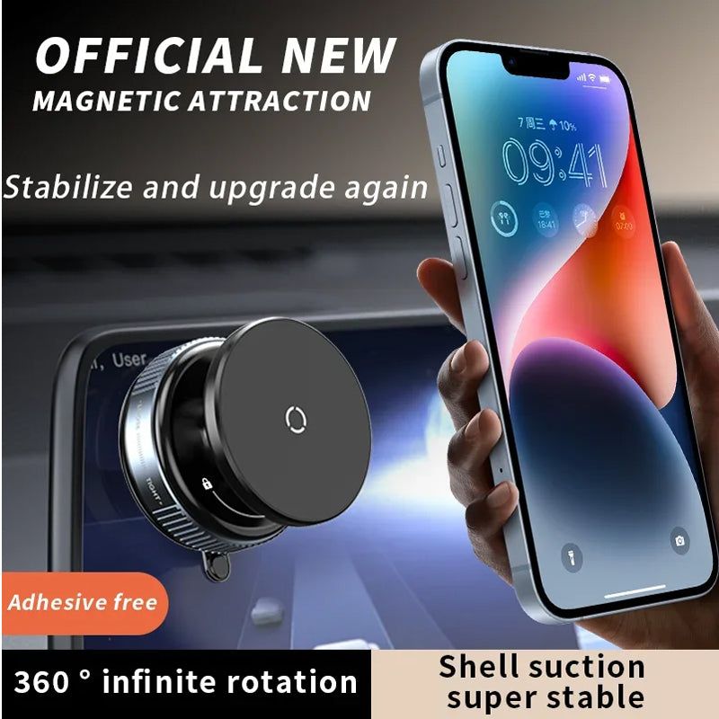 360 Adjustable Magnetic Car Phone Holder With Vacuum Suction