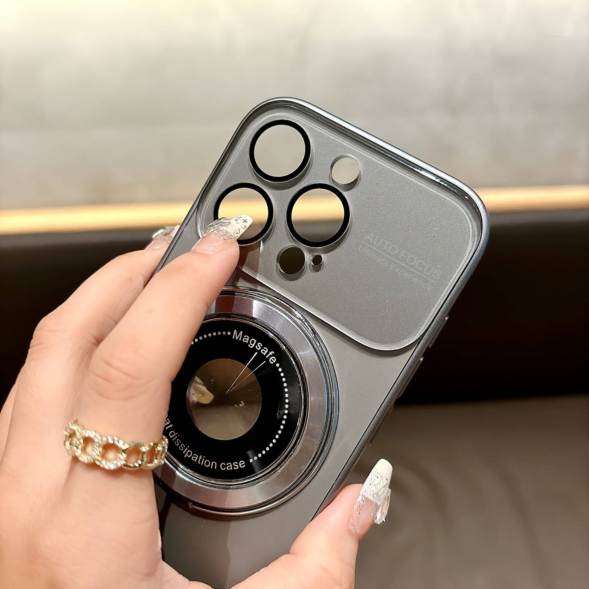 Magnetic Phone Case for iPhone 12/13/14/15/16 Pro Max Plus, Shockproof Matte Back Cover with Camera Protection, Wireless Charging Compatible