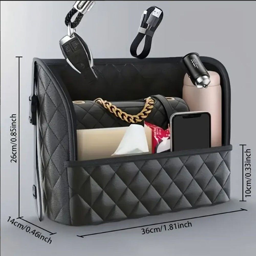 Leather Car Seat Organizer with Pet Barrier Function