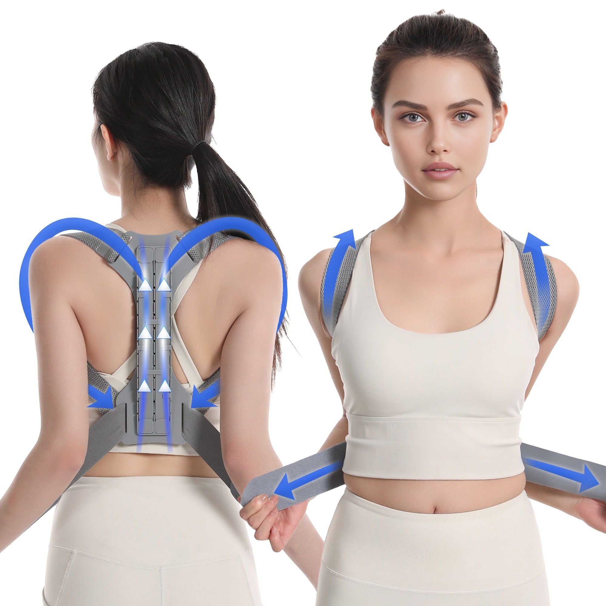 Posture Corrector with Metal Support and Adjustable Waist