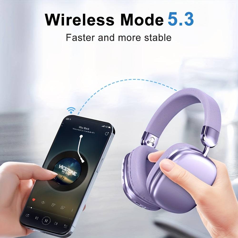 Wireless earbuds with built-in microphone, stereo sound, deep bass and lightweight design for daily use