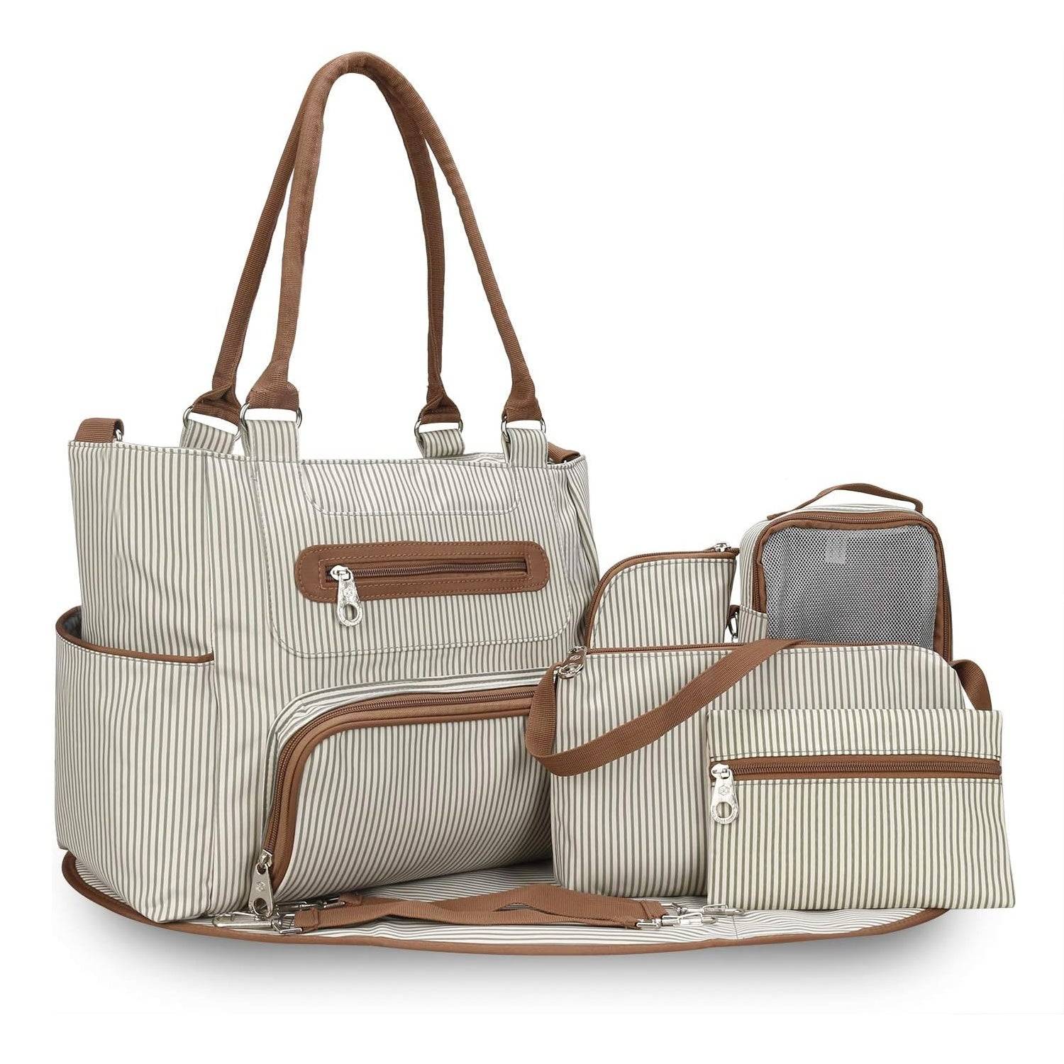 8Pcs Diaper Bags Set Multifunctional Baby Changing Kit