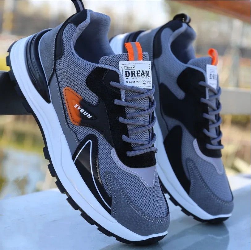 Men’s Lightweight Breathable Running Shoes with Mesh Upper, Low-Top Design, Casual Lace-Up Style