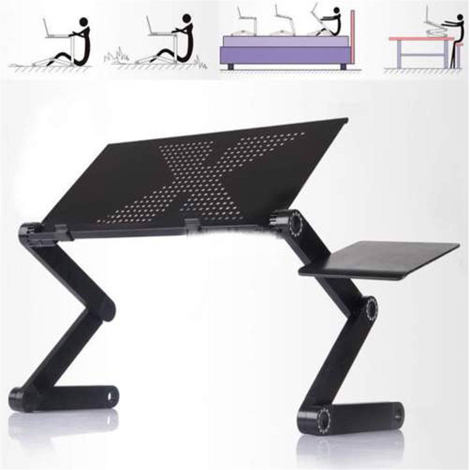 Adjustable Aluminum Laptop Stand for Desk with Mouse Plate