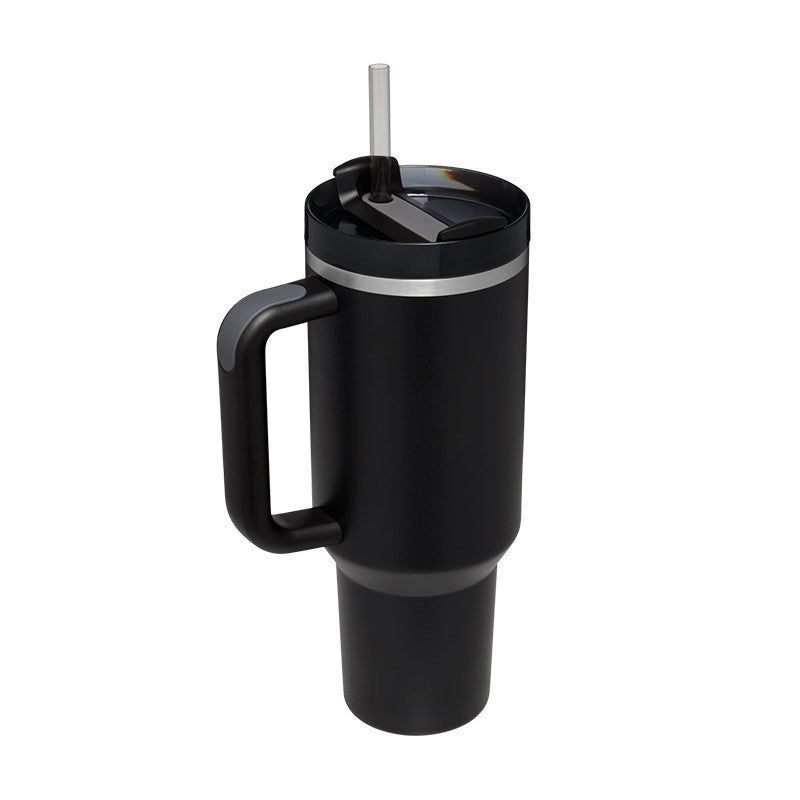 40oz Stainless Steel Insulated Tumbler with Handle and Straw