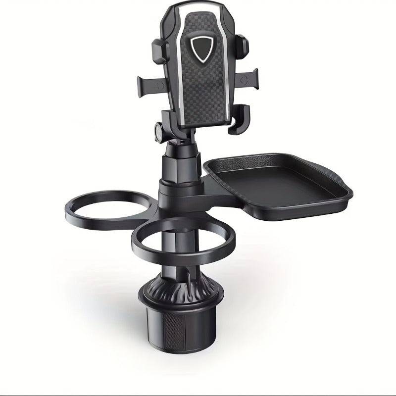 3-in-1 Multifunctional Car Cup Holder – ABS Material with Expandable Stable Base for Drinks & Snacks Travel Use