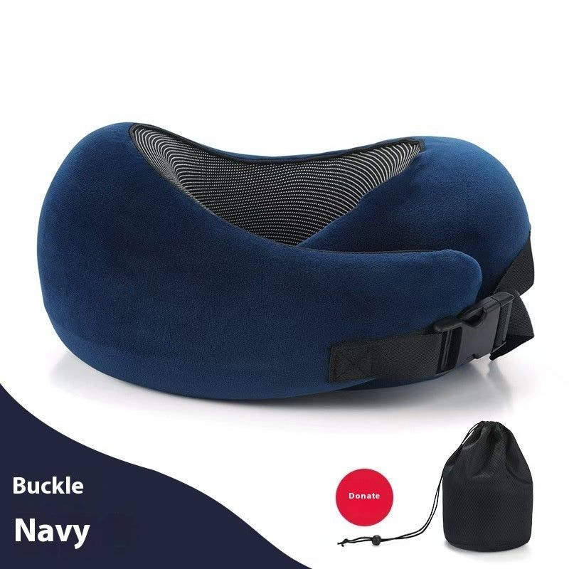 Memory Foam Travel Neck Pillow U Shape Adjustable Support