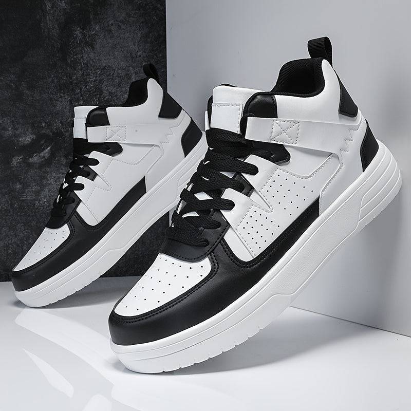 Men’s High-Top Lace-Up Sneakers – Durable Outdoor Skateboard & Casual Sports Shoes for Versatile Everyday Wear