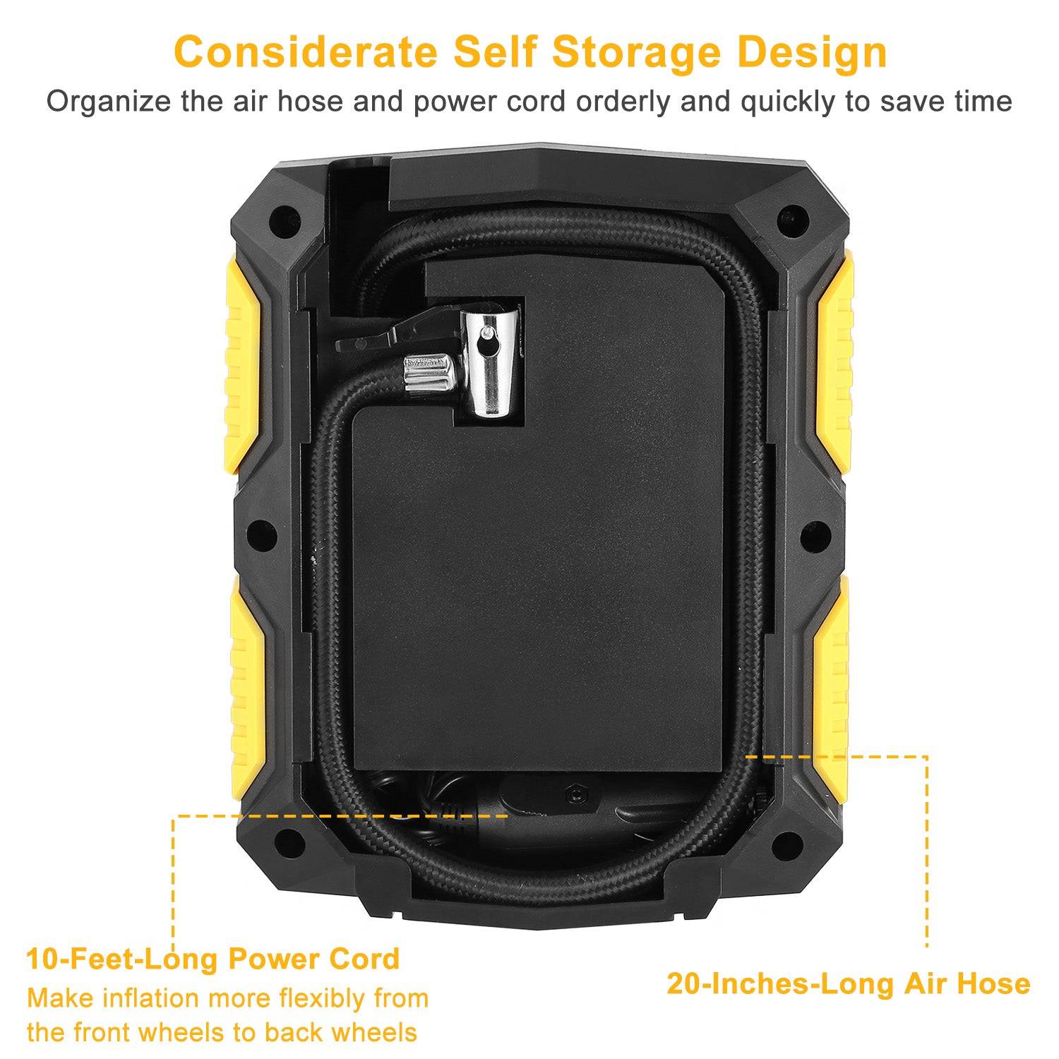 12V Tire Inflator 150PSI with LCD and Auto Shut Off