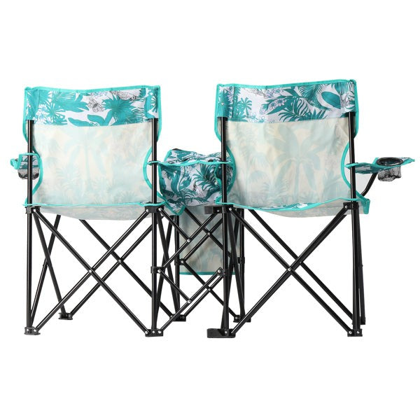 Portable 2 Seat Beach Chair with Removable Umbrella
