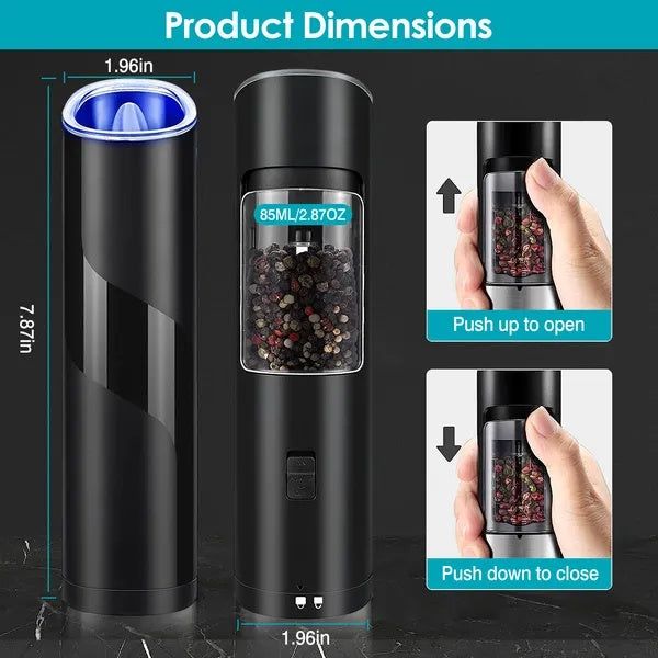 Electric Salt & Pepper Grinder Gravity Sensor Adjustable