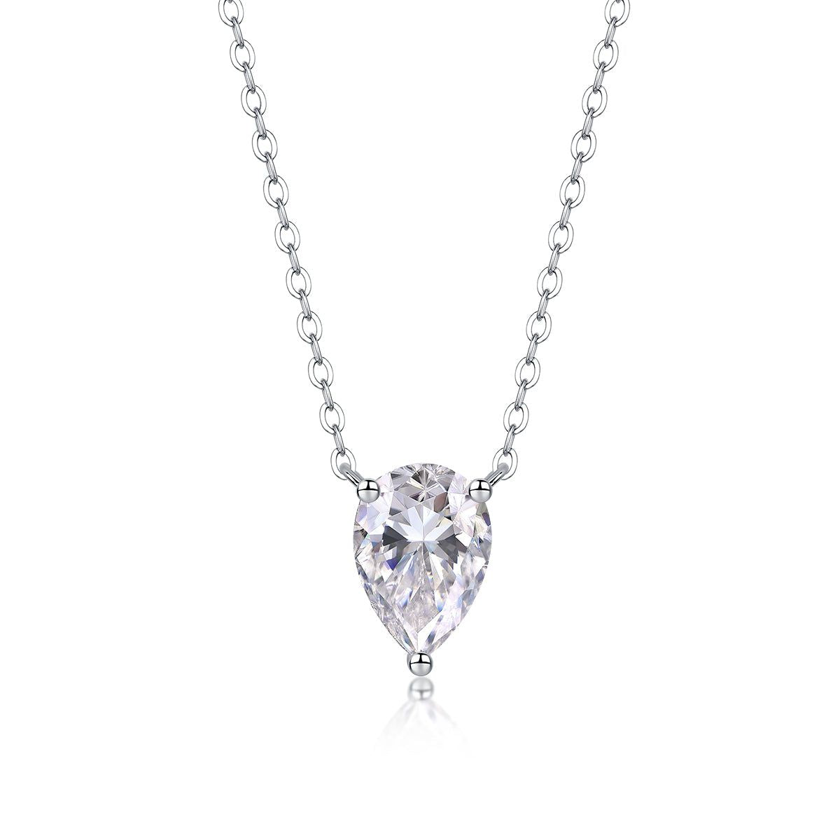 Moissanite Pendant Necklace in S925 Sterling Silver