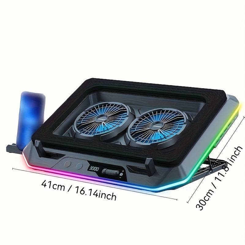 ICE COOREL Portable Heat Dissipation Device with Dual-Core Turbine, Strong Airflow Cooling Fan with Elastic Sealing Ring and Detachable Design