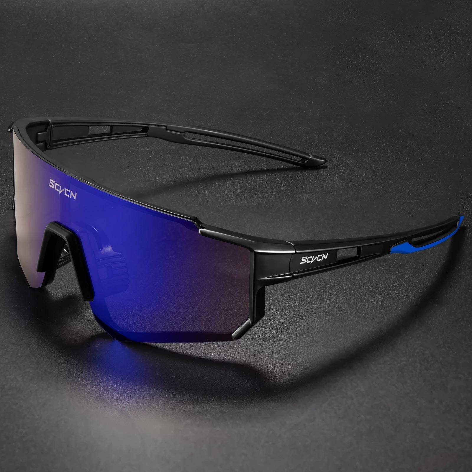 Frameless Sports Sunglasses for Cycling, Windproof and Anti-Mosquito, Colorful PC Lens Design