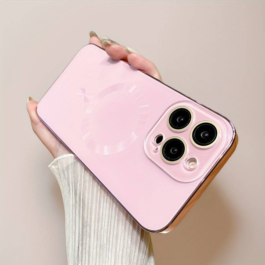Magnetic Phone Case for iPhone 12/13/14/15/16 Pro Max Plus, Shockproof Back Cover with Wireless Charging Support and Camera Protection