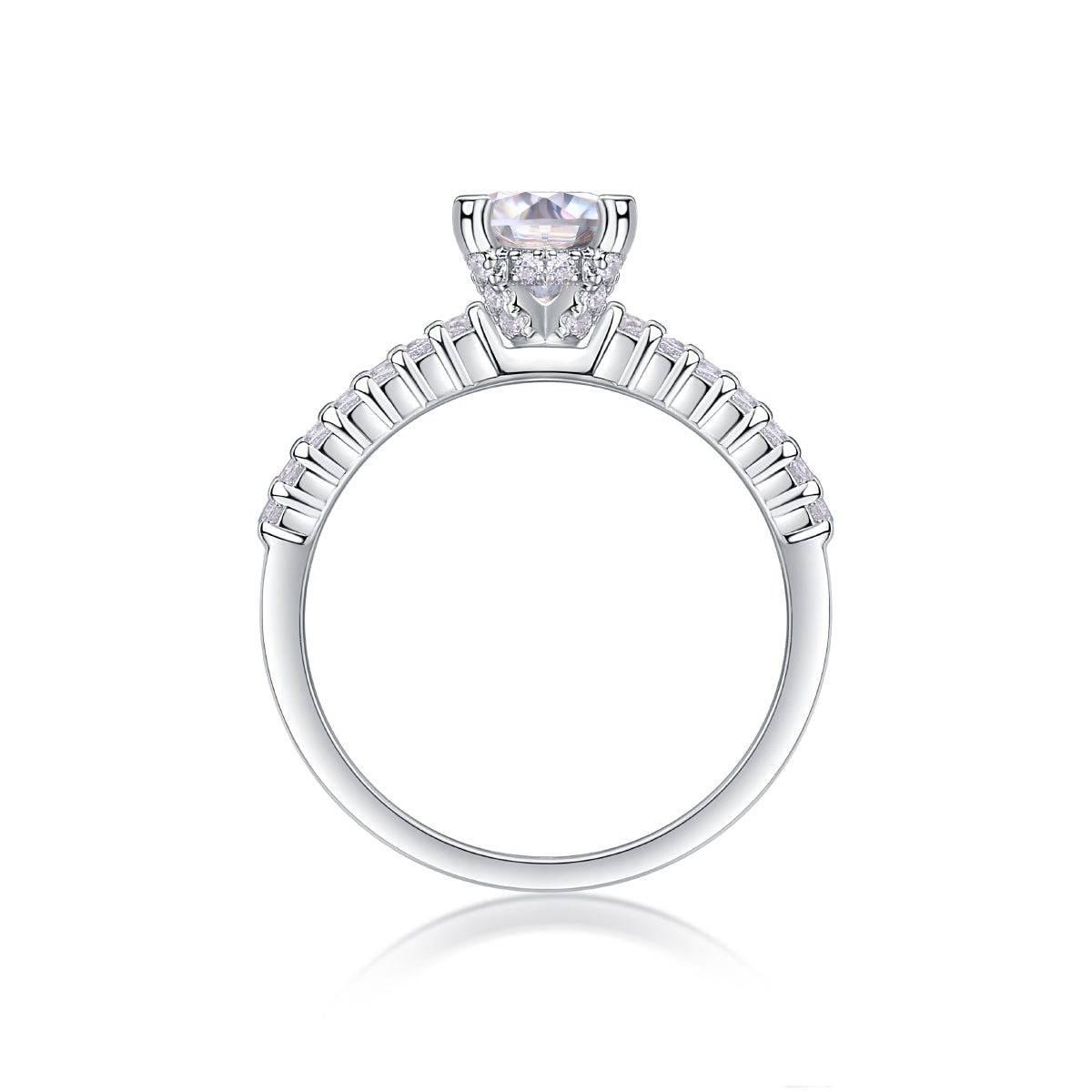 Moissanite Ring in S925 Sterling Silver 1 Carat