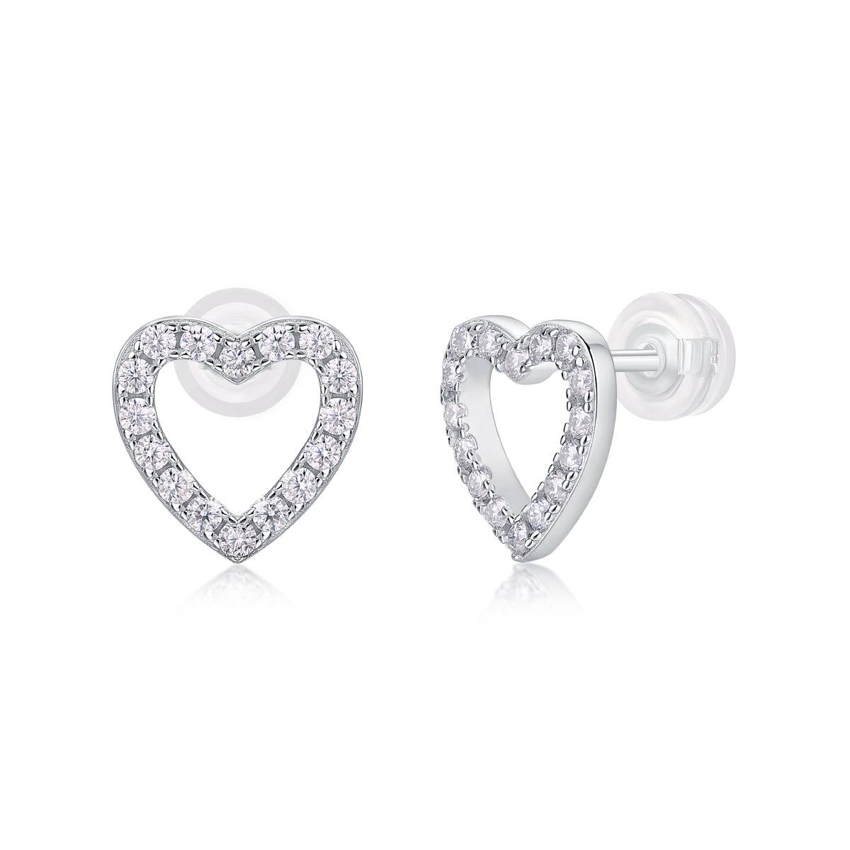 Moissanite Stud Earrings S925 Silver Elegant Style