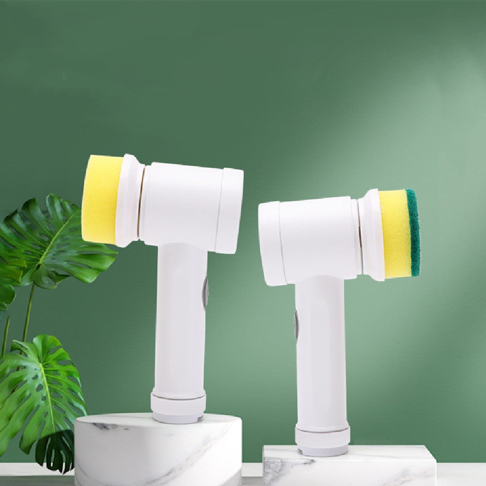 Household Electric Cleaning Brush Rechargeable Kitchen Scrubber with Multiple Brush Heads