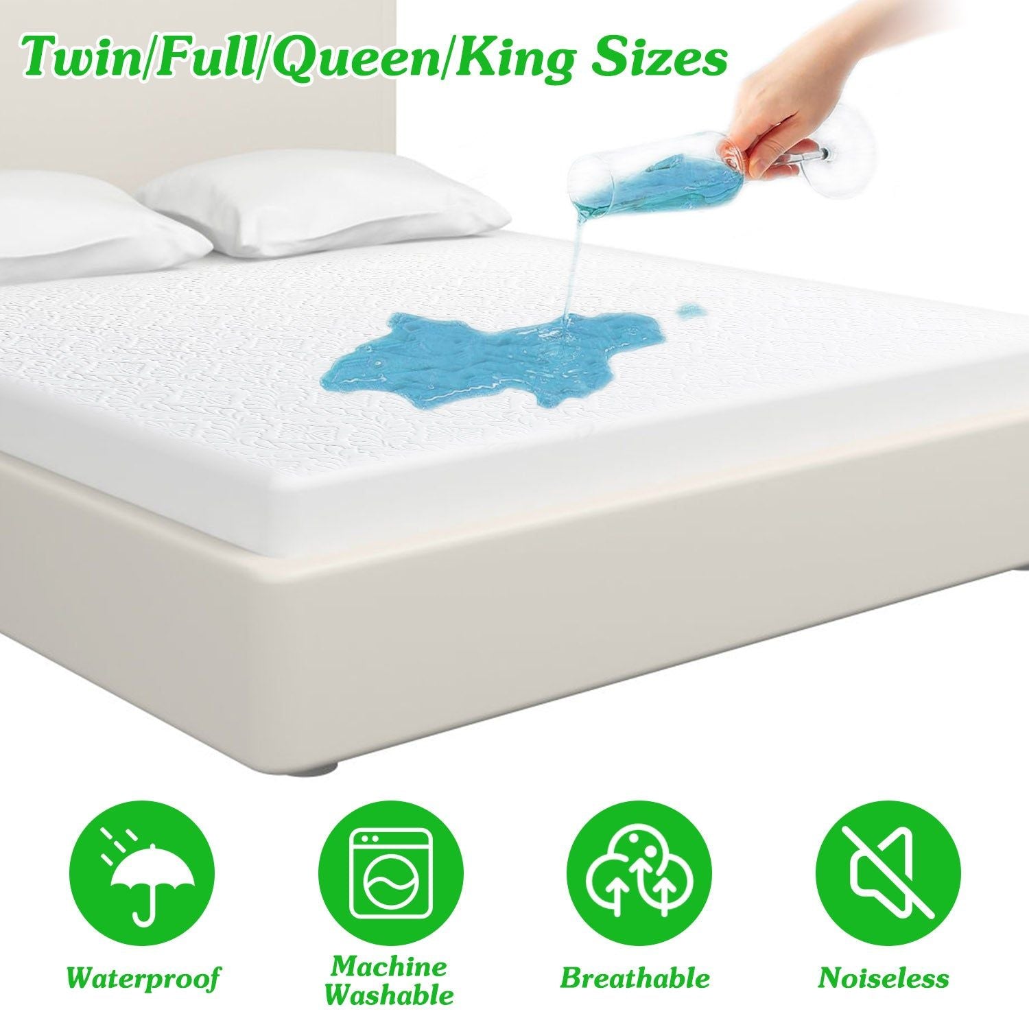 Waterproof Mattress Protector Full Size with Deep Pocket