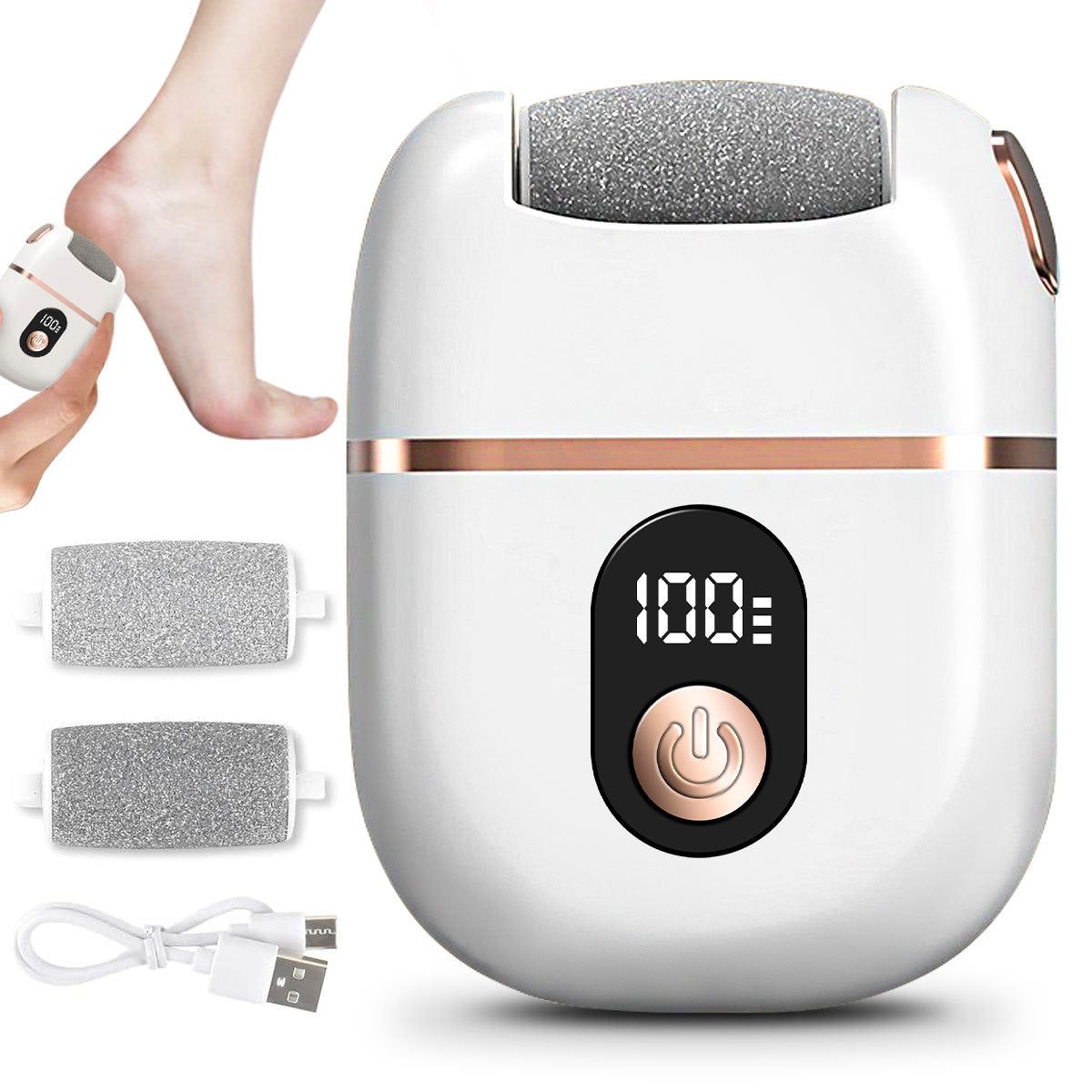 Electric Callus Remover with Rechargeable Digital Display