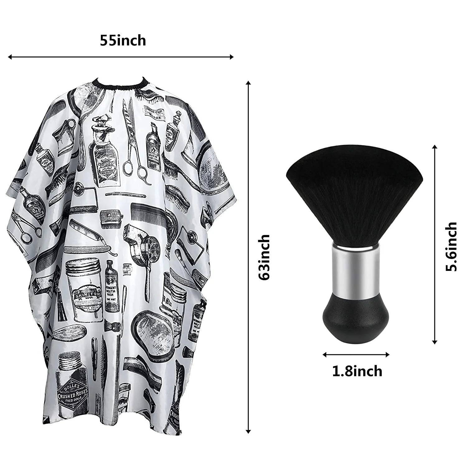 Haircut Tools Barber Cape with Neck Duster Floral Print