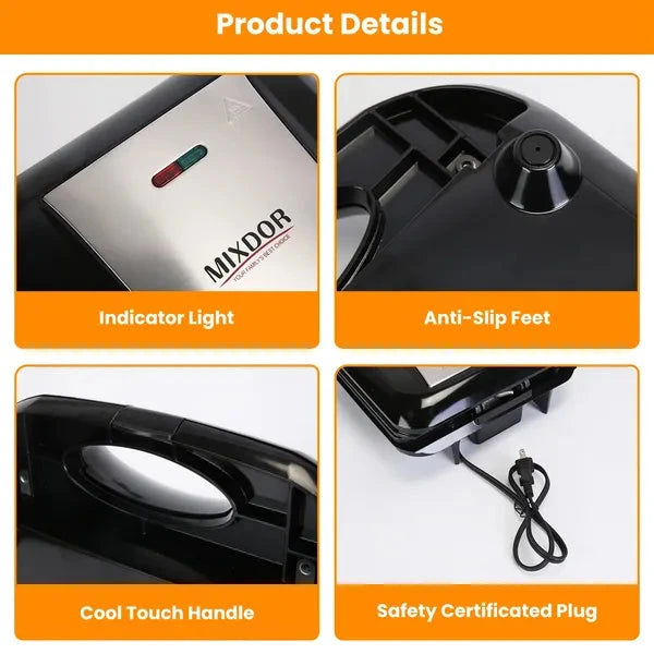 1400W Mini Donut Maker with Nonstick Plates