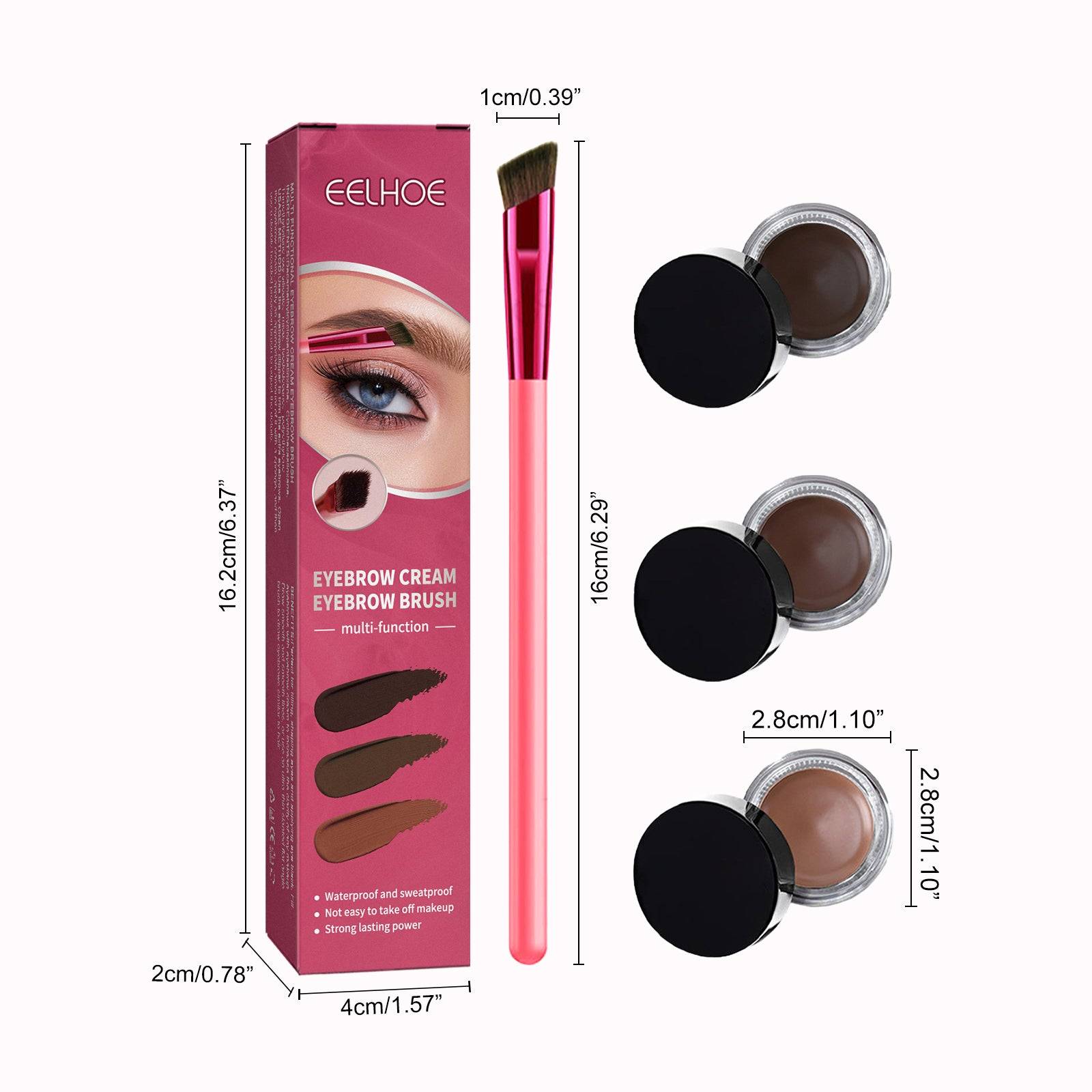 Eyebrow Tint Kit Waterproof Gel With Brush Set
