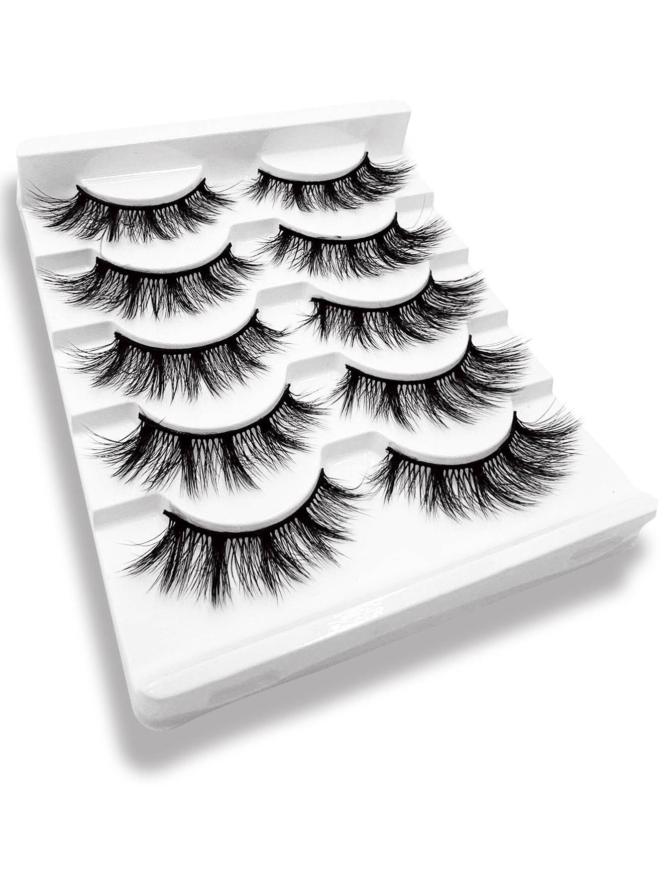 3D Faux Mink Eyelashes 10 Pairs Reusable Volume Set
