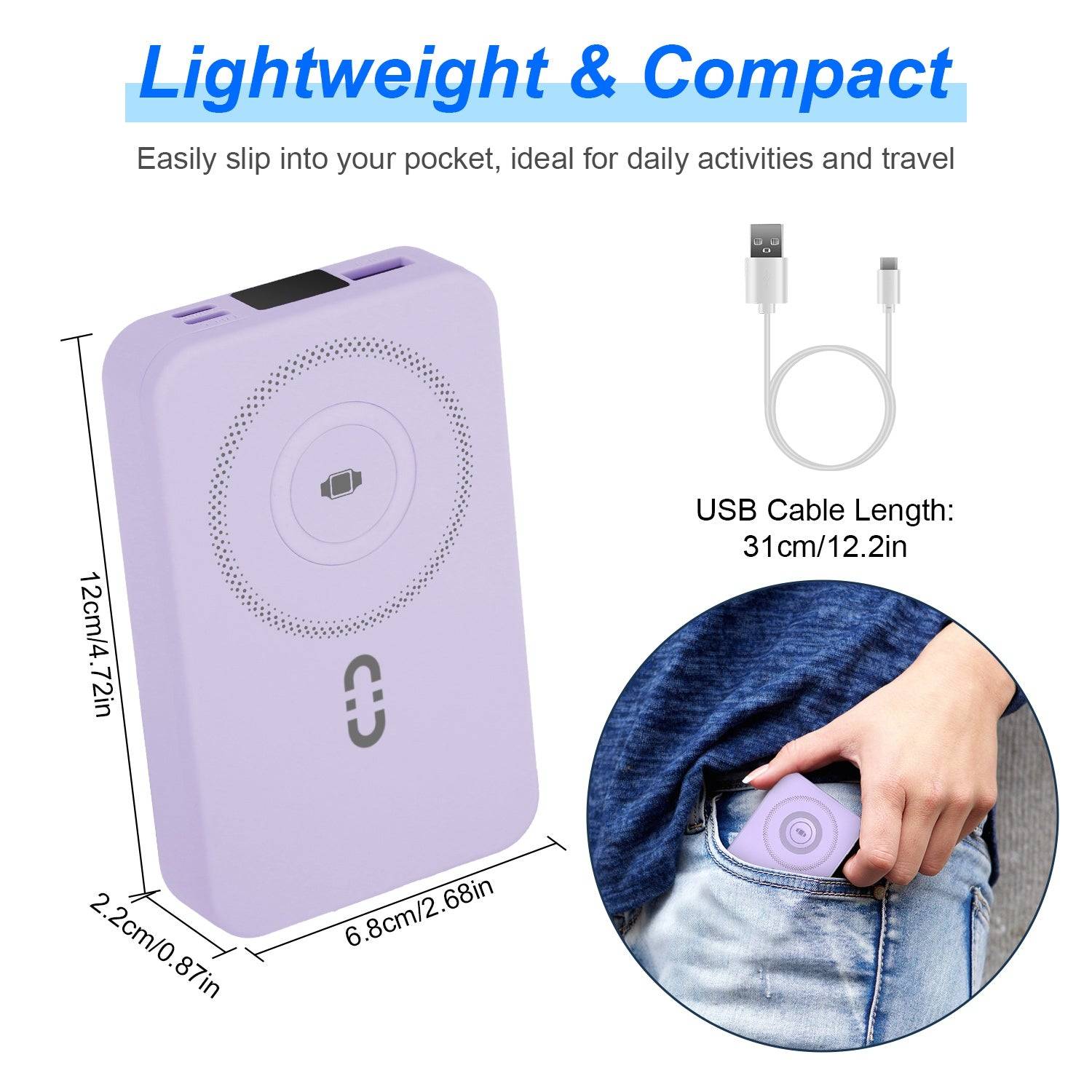 3 In 1 Magnetic Power Bank With Wireless Charging