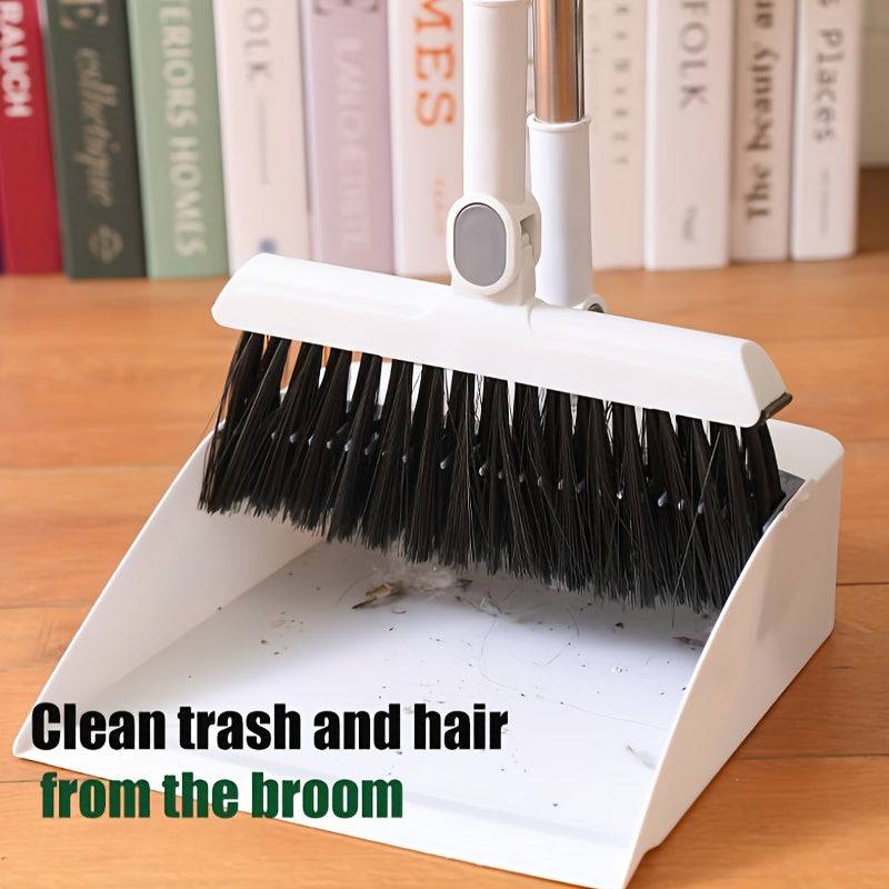 3-Piece Broom Set for Indoor & Outdoor Cleaning Lightweight Multi-Surface Sweeping Tools for Kitchen, Bedroom & Patio