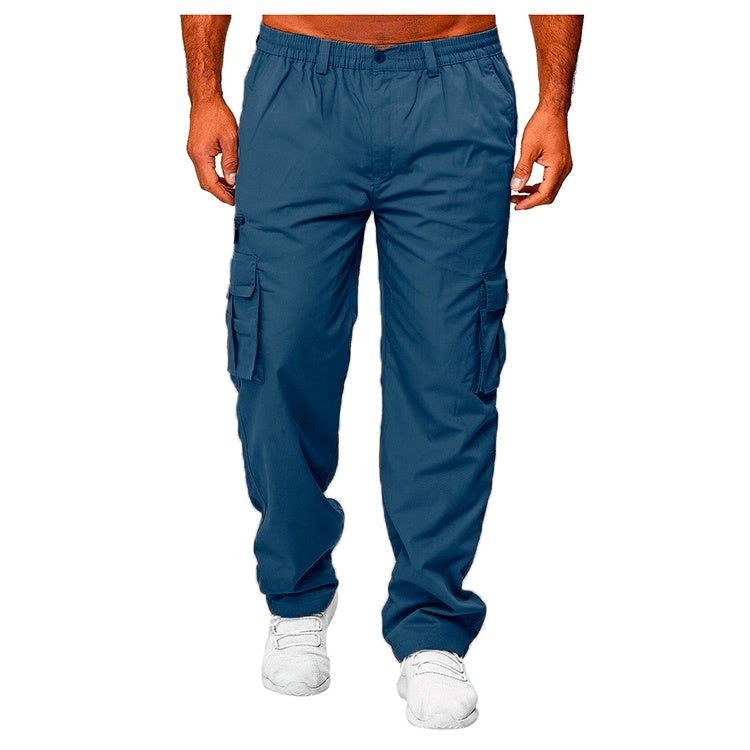 Men’s Loose Straight Leg Cargo Pants with Belt