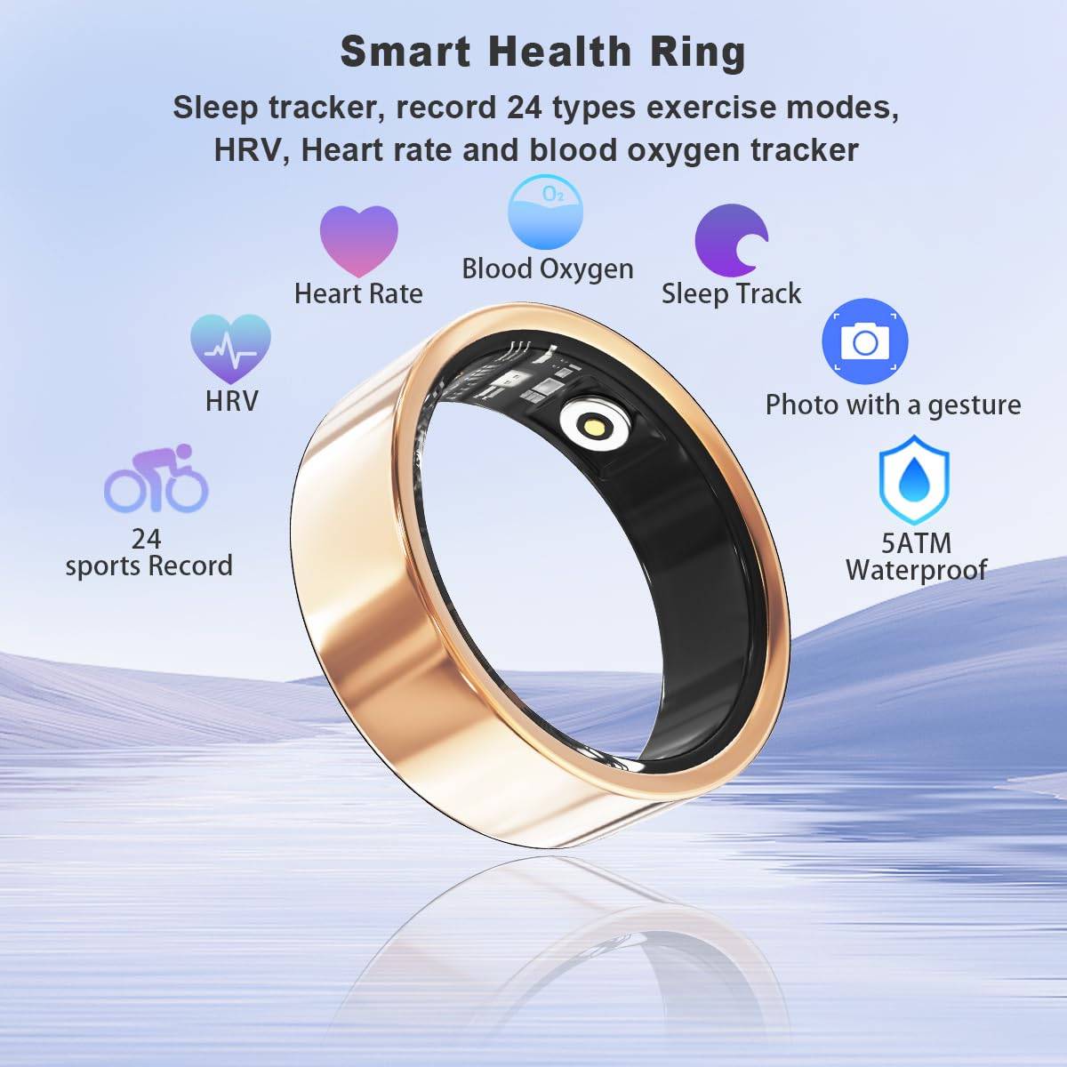 Smart Health Ring with Heart Rate and Sleep Tracking