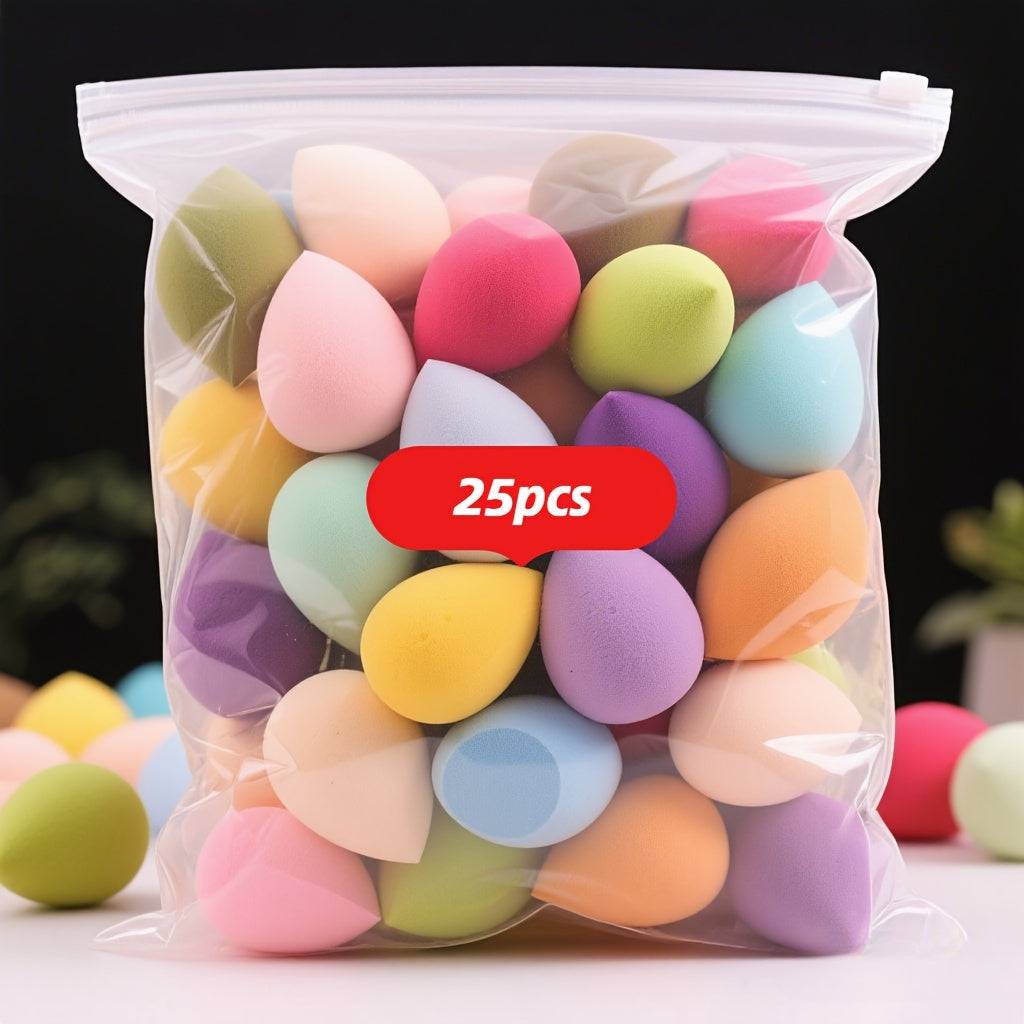 25pcs Latex-Free Makeup Sponge Set Beauty Blenders for Foundation, Cream & Powder Flawless Finish