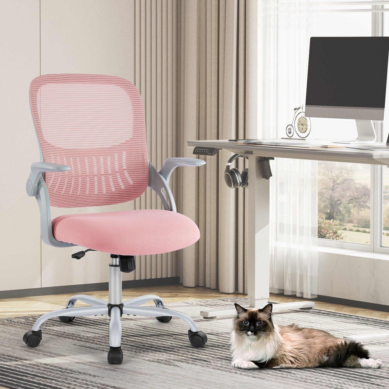 Tall Office Chair with Adjustable Foot Ring