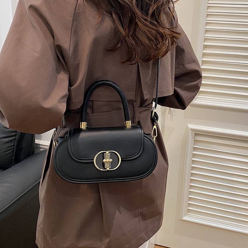 Women’s French Design Crossbody Bag – Small Shoulder Handbag with Zip Closure, Trendy Autumn Fashion Purse