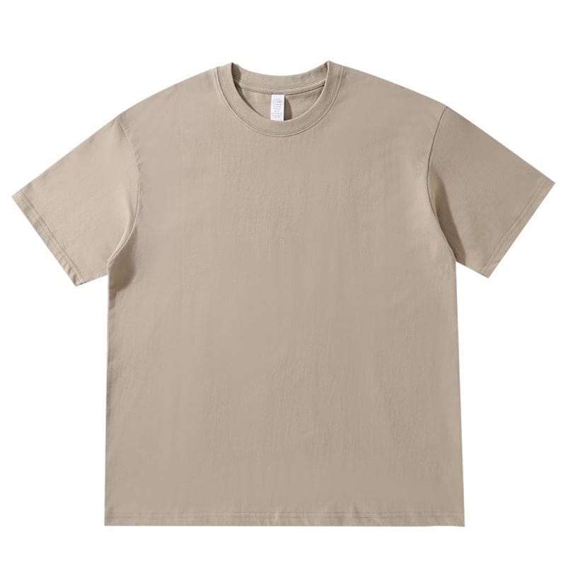 Round Neck Solid Color T-shirt Cotton Half Sleeve Man - PMMNAPOLES