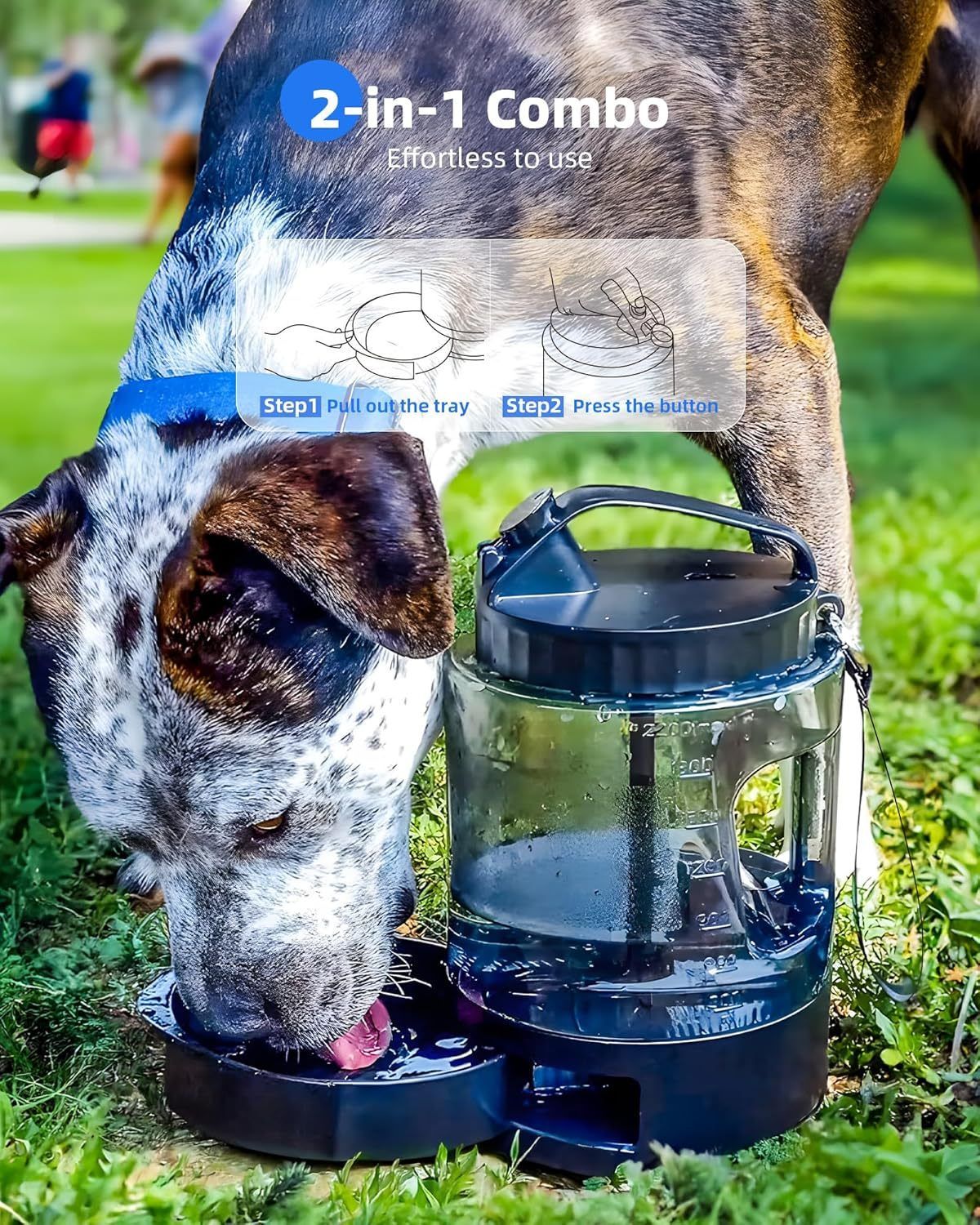 Dog Water Bottle Portable Pull Out Bowl Leak Proof Hydration
