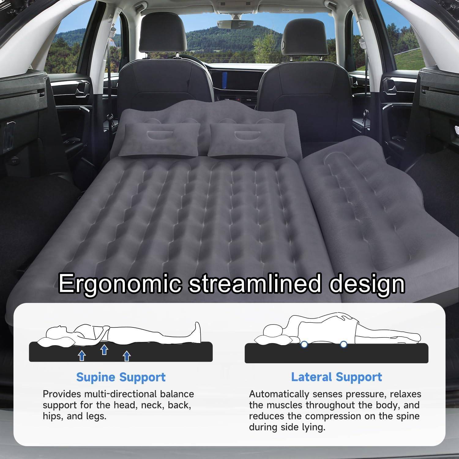 Inflatable Car Mattress For SUV And Truck With Pump