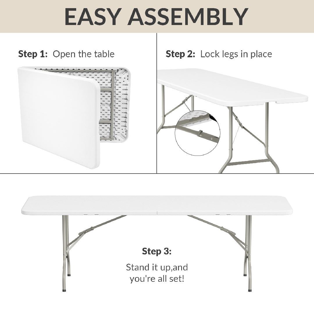 Heavy Duty Folding Table with Adjustable Height