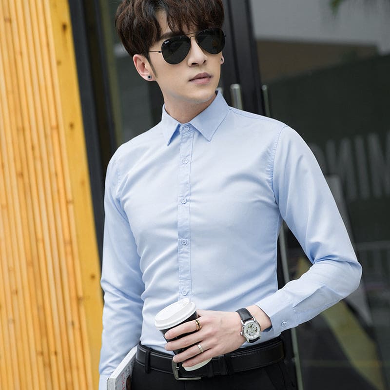 Youth Slim Shirt Korean Style Tide Brand - PMMNAPOLES