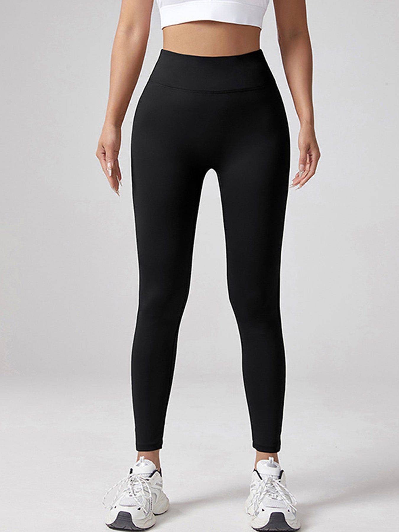 Hip Lifting Sports Leggins with Waist Pleated Design