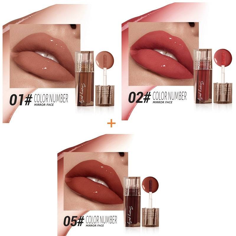 6-Color Moisturizing Mirror Lip Gloss Set Long-Lasting Glossy Liquid Lipstick with Refreshing Non-Greasy Texture Ideal Gift for Women