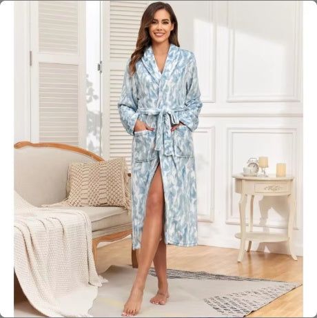 Womens Oversized Flannel Bath Robe