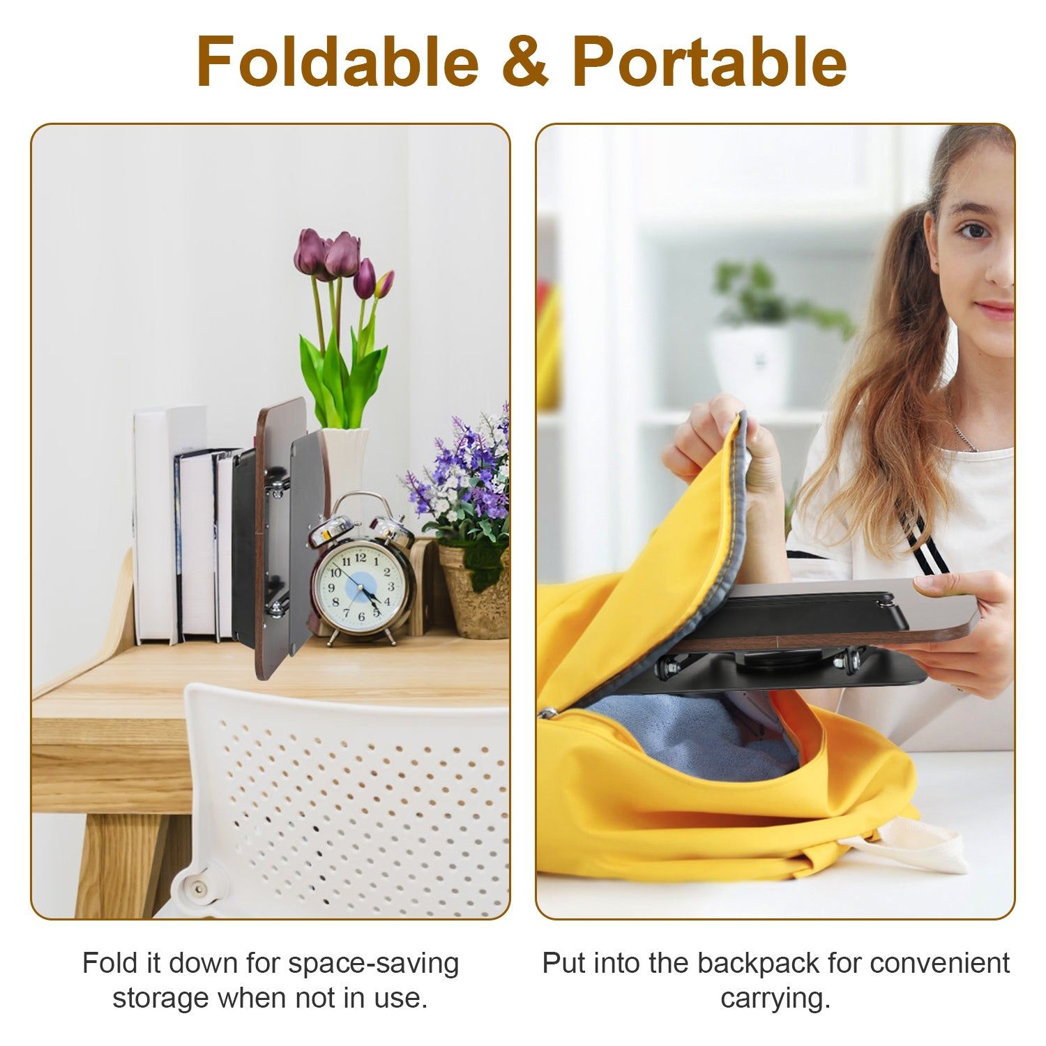 Adjustable Foldable Book Stand with Rotating Base Design