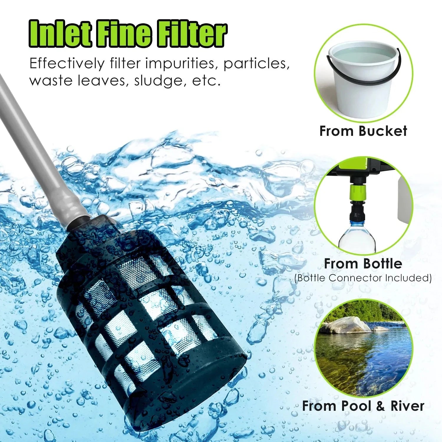 Portable Cordless Pressure Washer 21V with 6 in 1 Nozzle