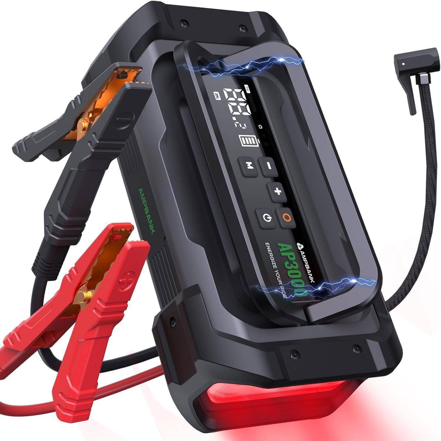 Jump Starter 3000A Portable with Air Compressor