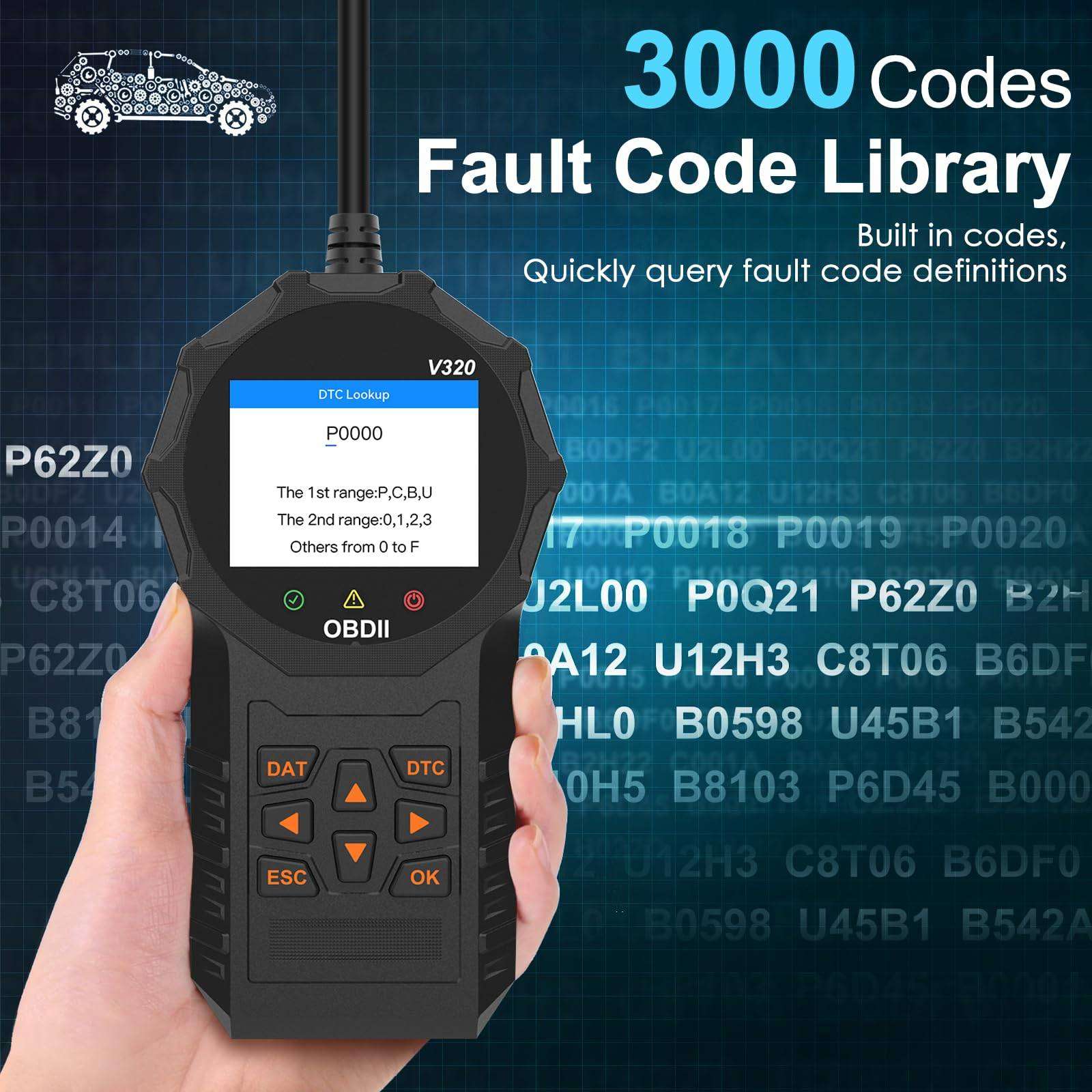 Car Code Reader OBD2 Engine Diagnostic Scanner